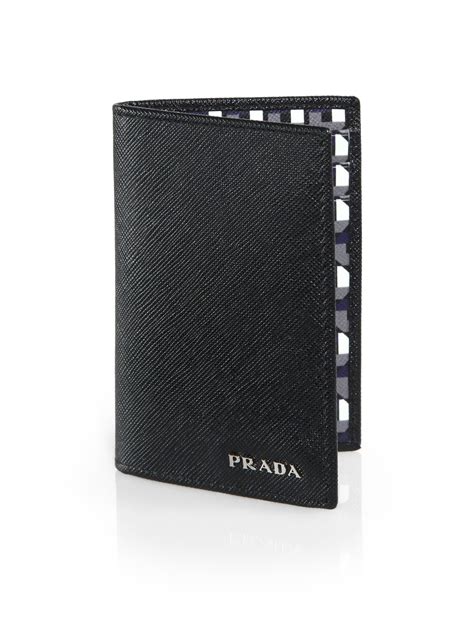 prada mens card wallet